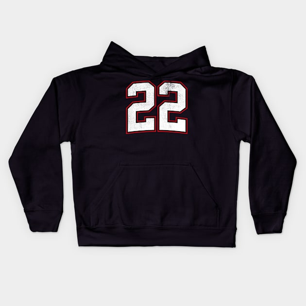 Number 22 Kids Hoodie by cowyark rubbark